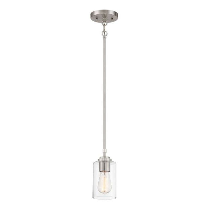 Craftmade - 56091-BNK - One Light Mini Pendant - Stowe - Brushed Polished Nickel