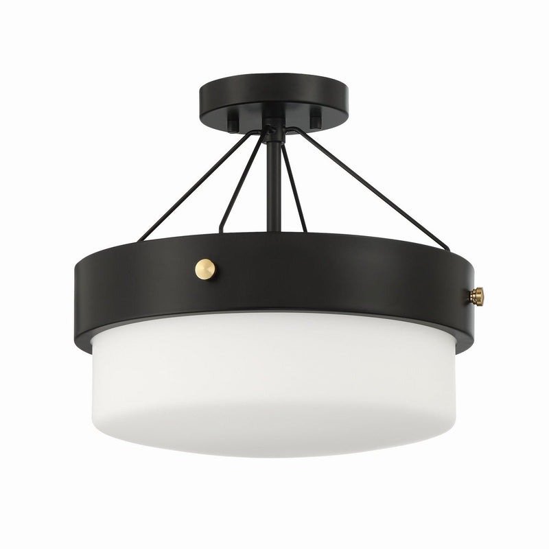 Craftmade - XS3213-FB - Two Light Flushmount - Oak Street - Flat Black