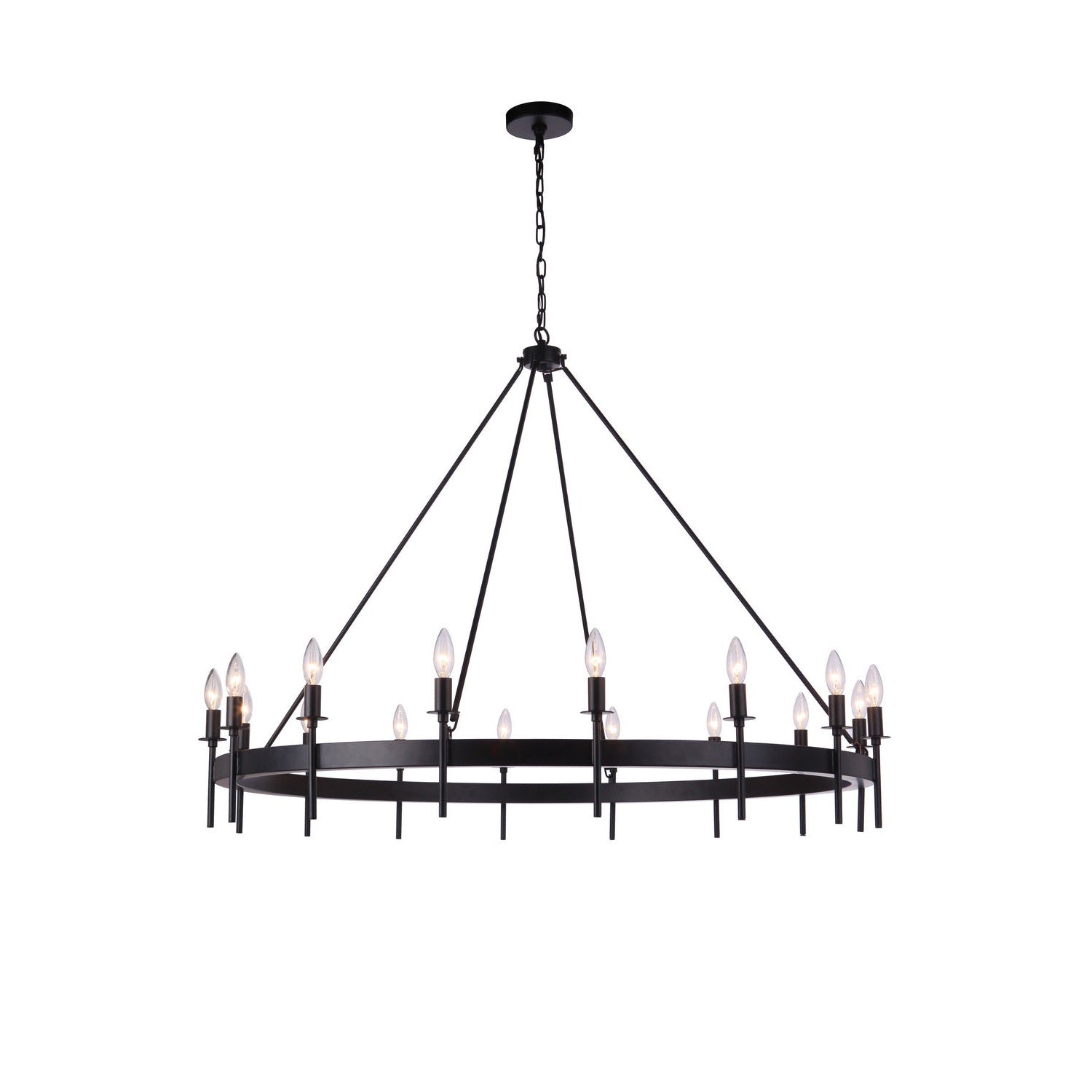 Craftmade - 54316-FB - 16 Light Chandelier - Larrson - Flat Black