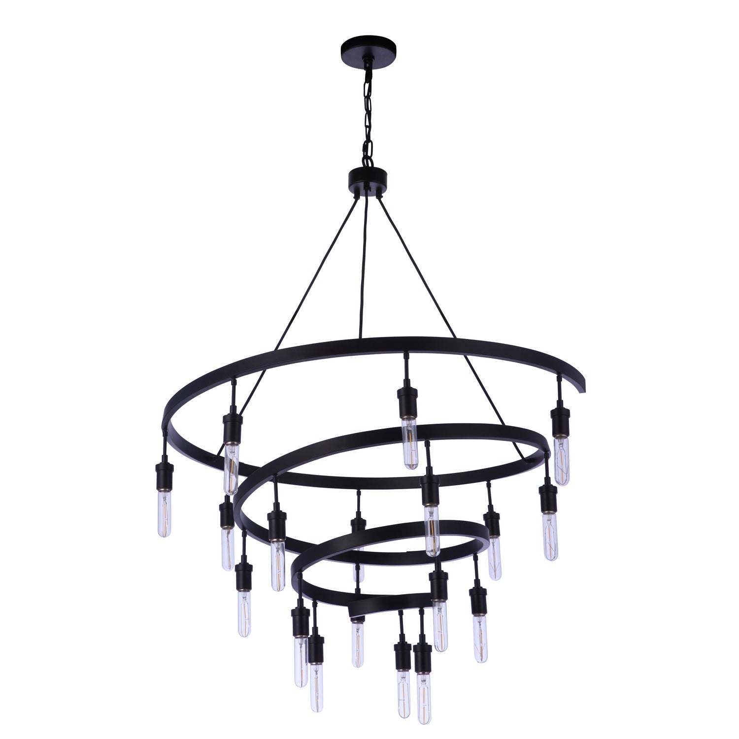 Craftmade - 55418-FB - 18 Light Chandelier - Tranquil - Flat Black