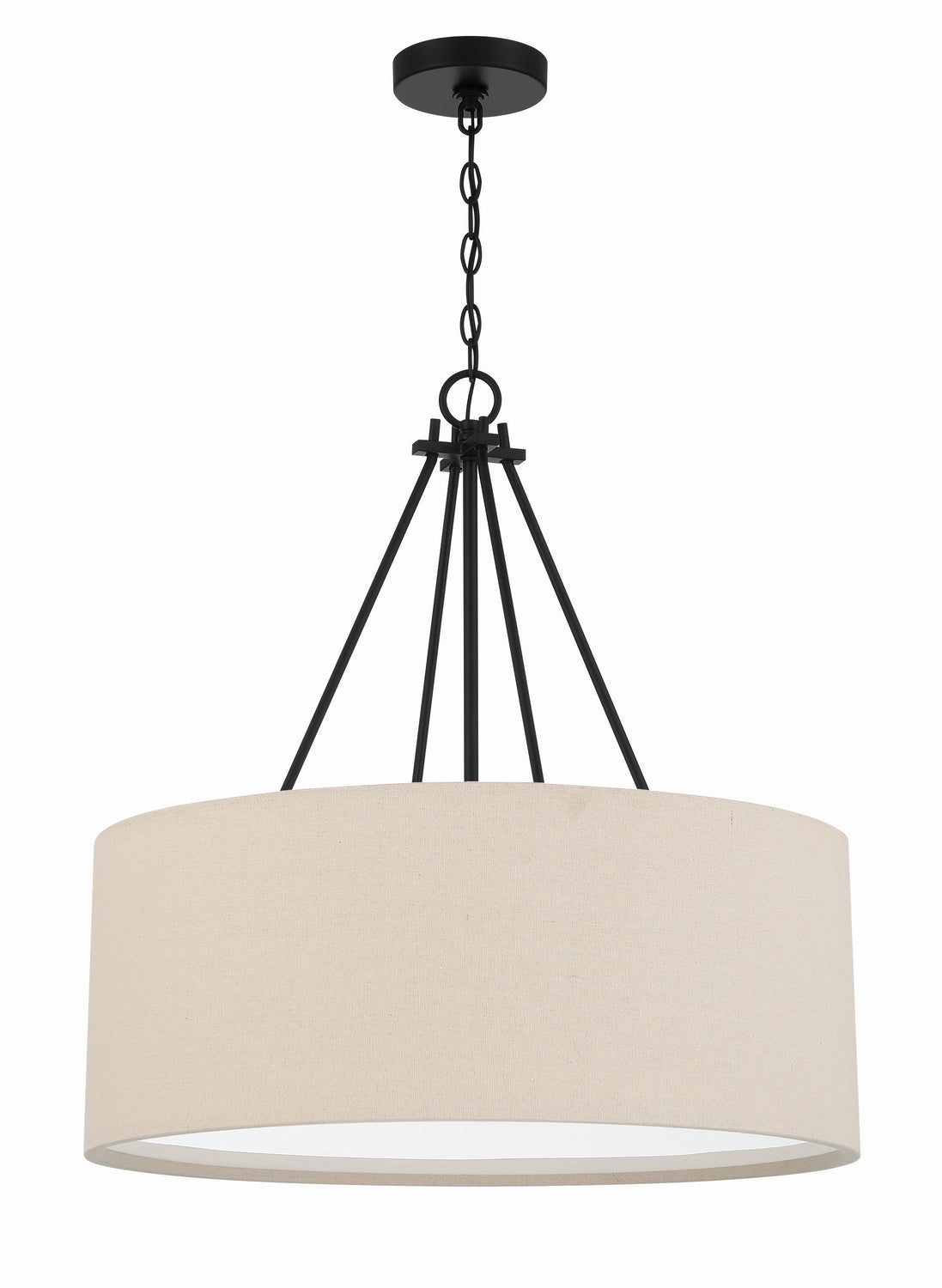 Craftmade - 56594-FB - Three Light Pendant - Duke - Flat Black
