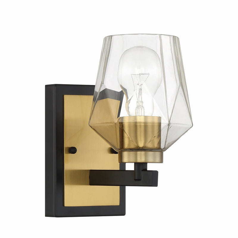 Craftmade - 56901-FBSB - One Light Wall Sconce - Avante Grand - Flat Black/Satin Brass