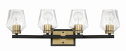 Craftmade - 56904-FBSB - Four Light Vanity - Avante Grand - Flat Black/Satin Brass