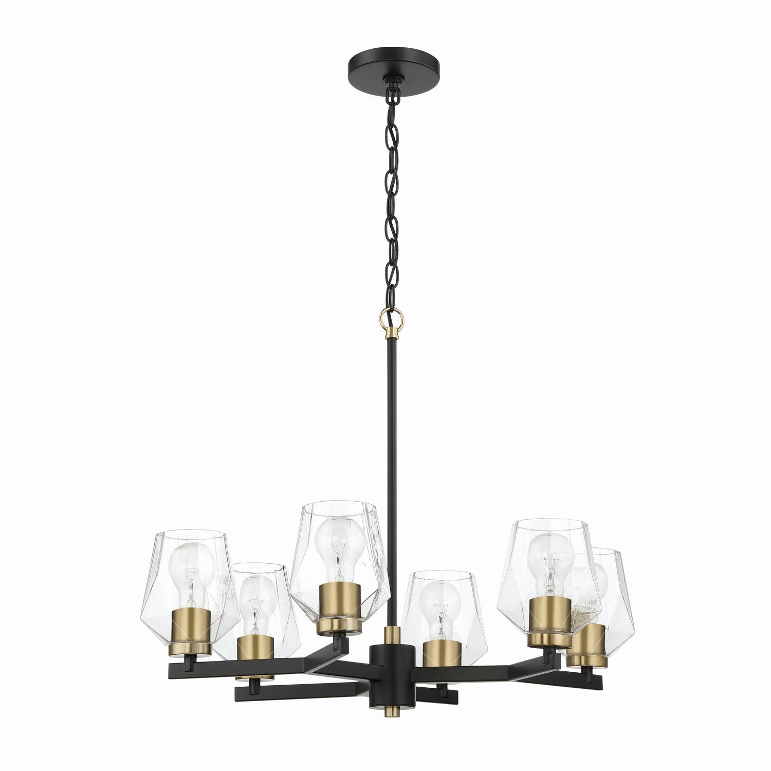 Craftmade - 56926-FBSB - Six Light Chandelier - Avante Grand - Flat Black/Satin Brass
