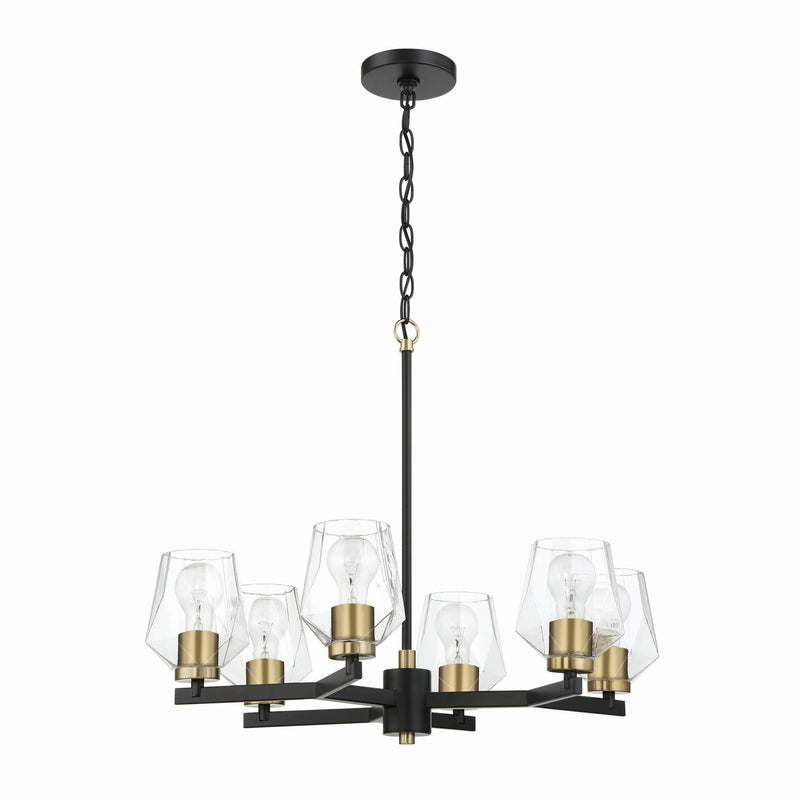 Craftmade - 56926-FBSB - Six Light Chandelier - Avante Grand - Flat Black/Satin Brass