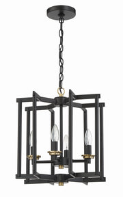 Craftmade - 56934-FBSB - Four Light Foyer Pendant - Avante Grand - Flat Black/Satin Brass