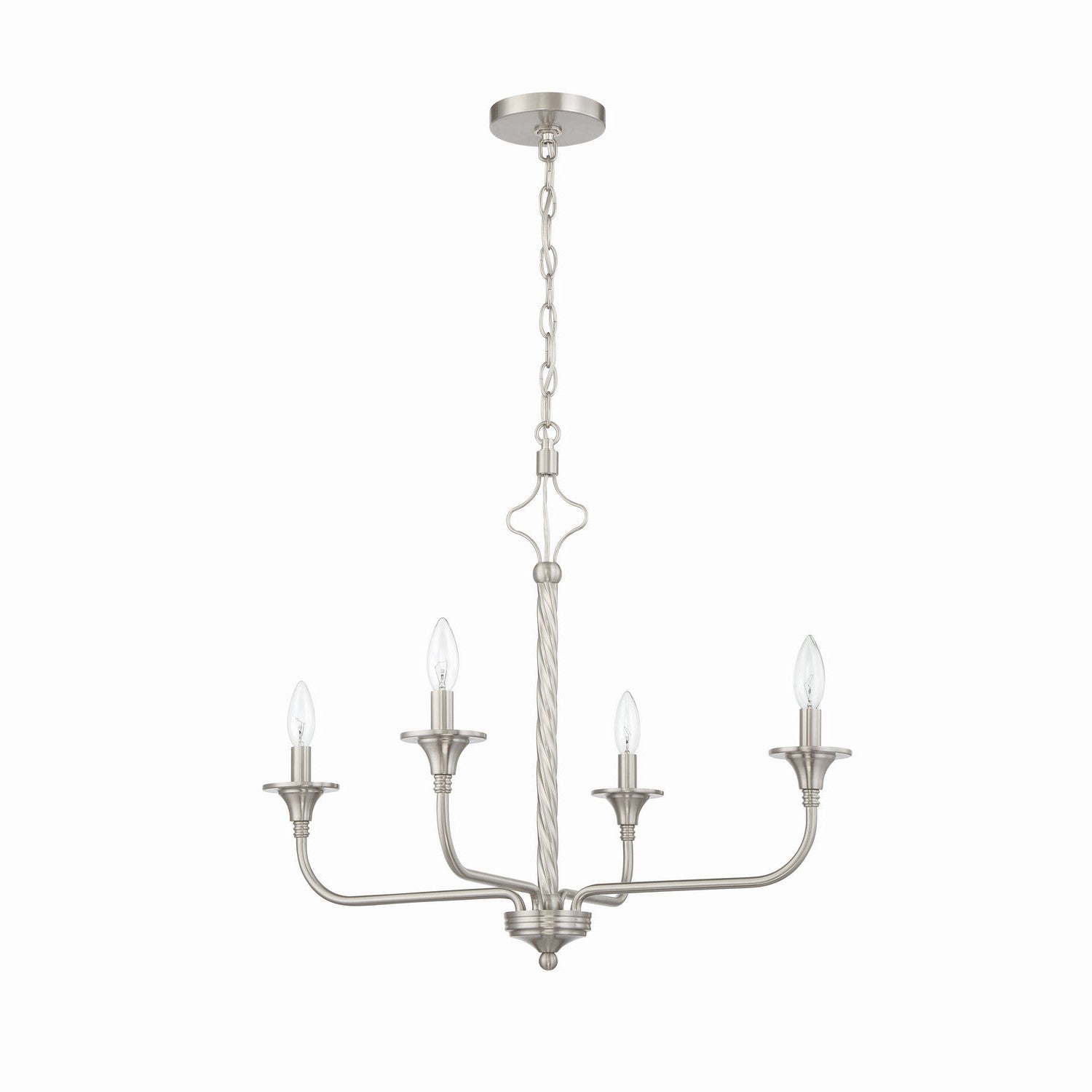Craftmade - 57024-BNK - Four Light Chandelier - Jolenne - Brushed Polished Nickel