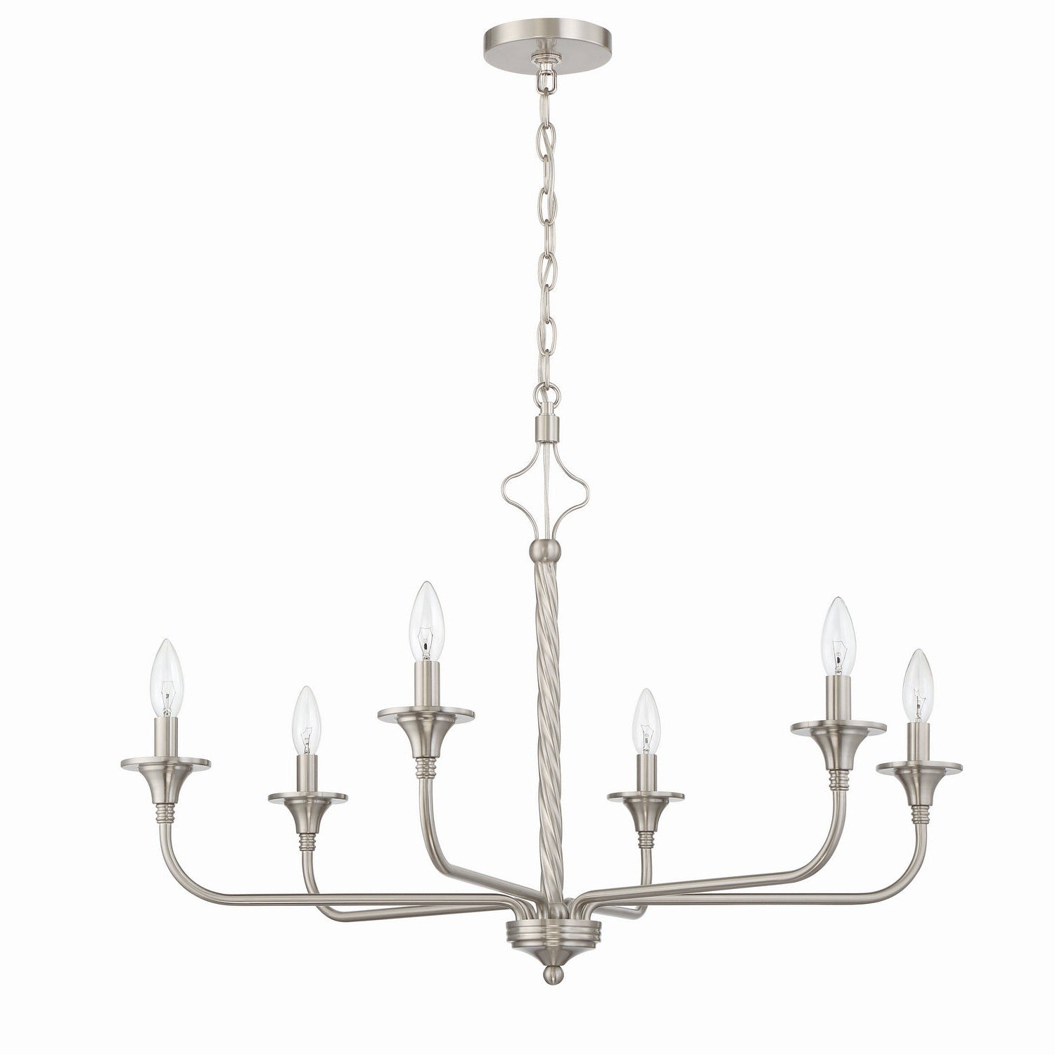 Craftmade - 57026-BNK - Six Light Chandelier - Jolenne - Brushed Polished Nickel