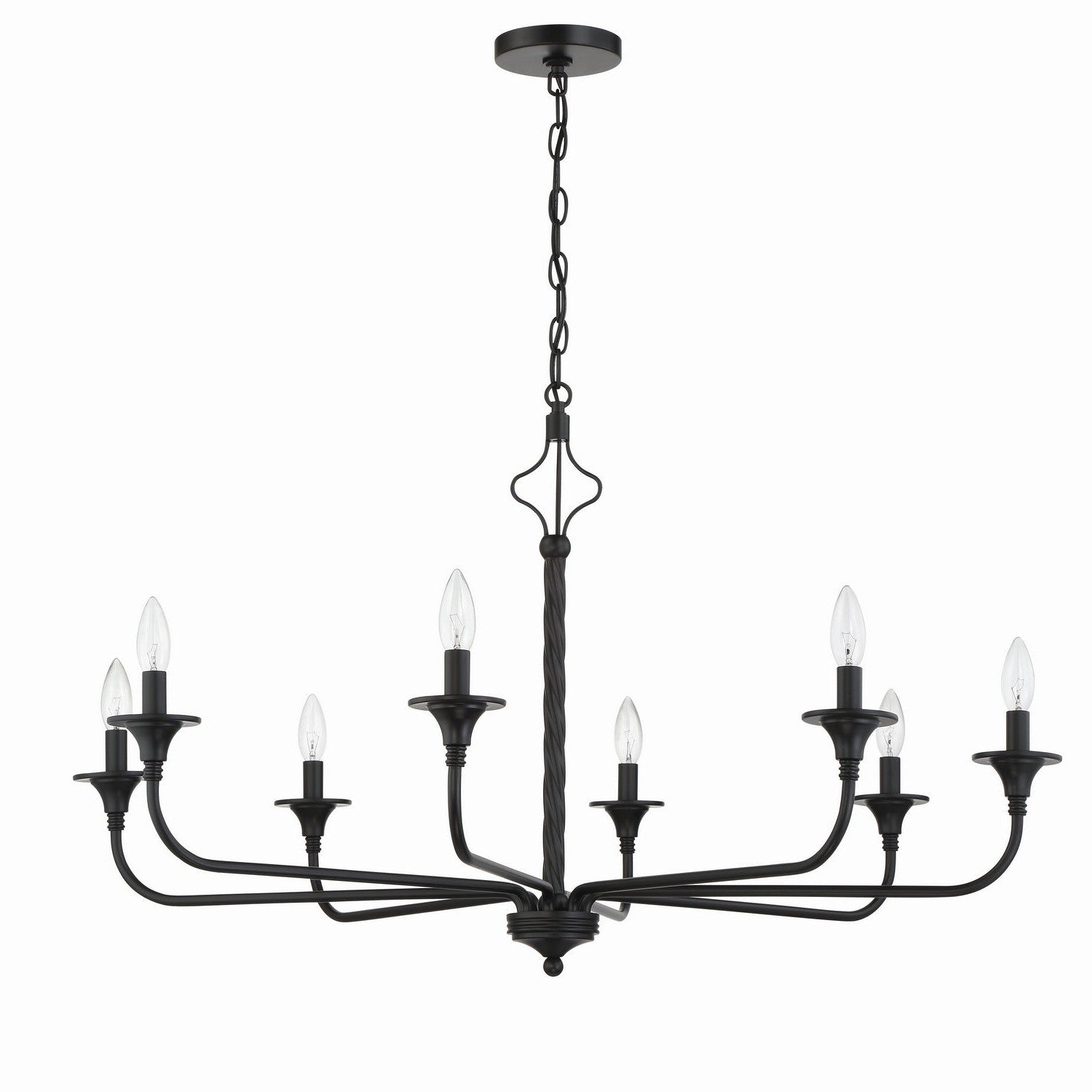 Craftmade - 57028-FB - Eight Light Chandelier - Jolenne - Flat Black