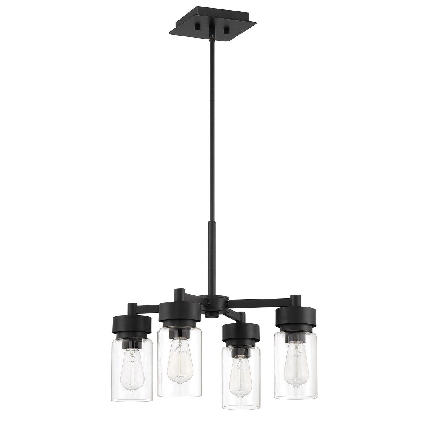 Craftmade - 57124-MN - Four Light Outdoor Chandelier - Bennet - Midnight