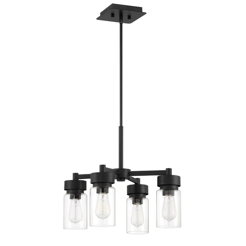 Craftmade - 57124-MN - Four Light Outdoor Chandelier - Bennet - Midnight