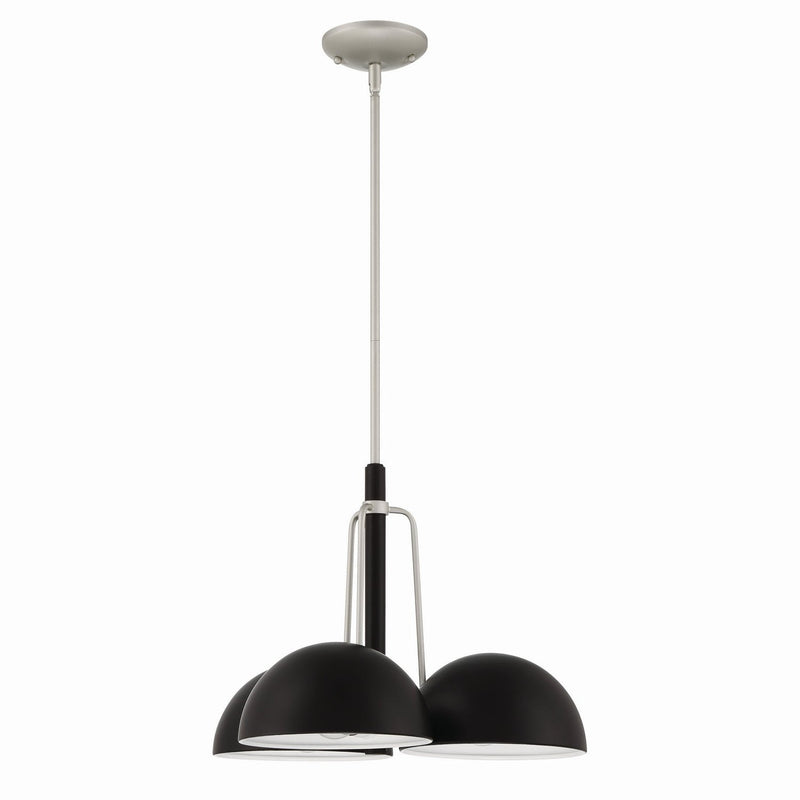 Craftmade - 57223-MNSA - Three Light Outdoor Chandelier - Kahn - Midnight/Satin Aluminum