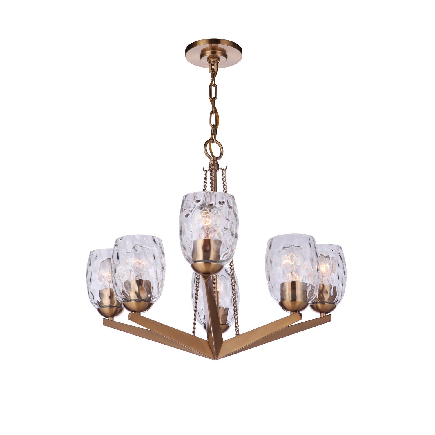 Craftmade - 57326-SB - Six Light Chandelier - Guiding Star - Satin Brass