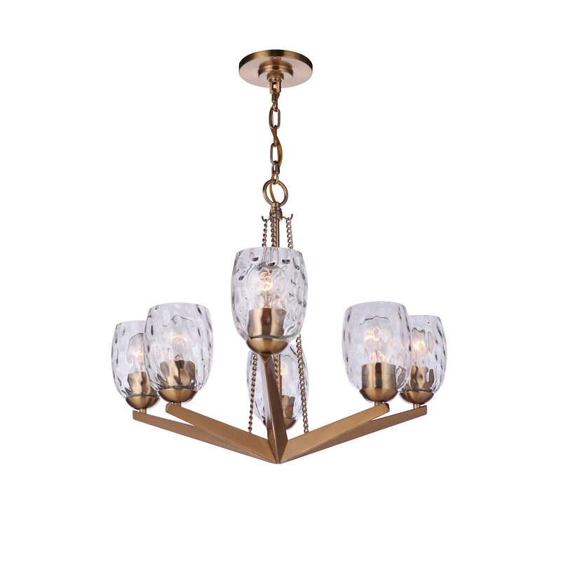 Craftmade - 57326-SB - Six Light Chandelier - Guiding Star - Satin Brass