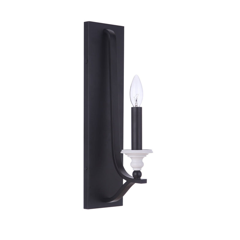 Craftmade - 57661-FBMWW - One Light Wall Sconce - Esme - Flat Black / Matte White