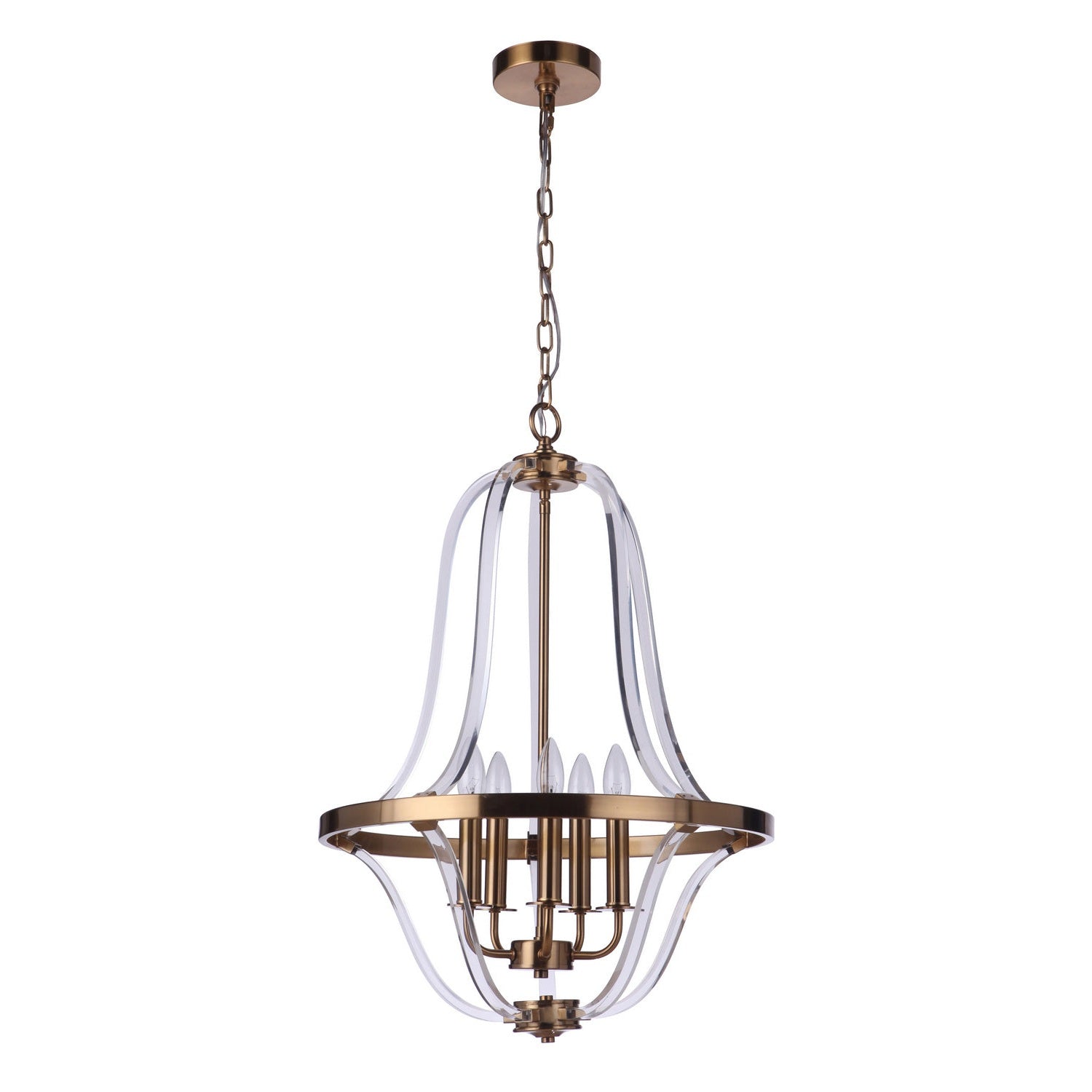 Craftmade - 57735-SB - Five Light Foyer Pendant - Graclyn - Satin Brass