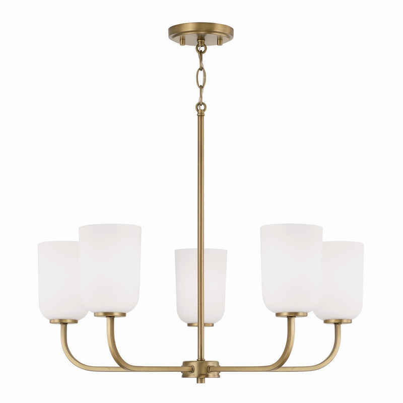 Capital Lighting - 448851AD-542 - Five Light Chandelier - Lawson - Aged Brass