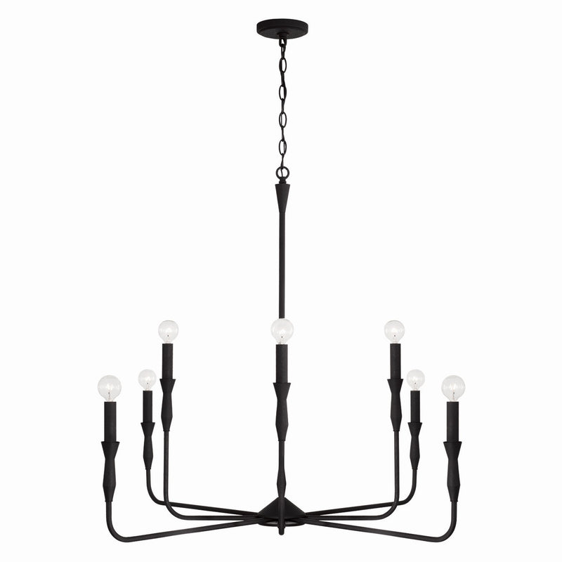 Capital Lighting - 450381XK - Eight Light Chandelier - Paloma - Textured Black
