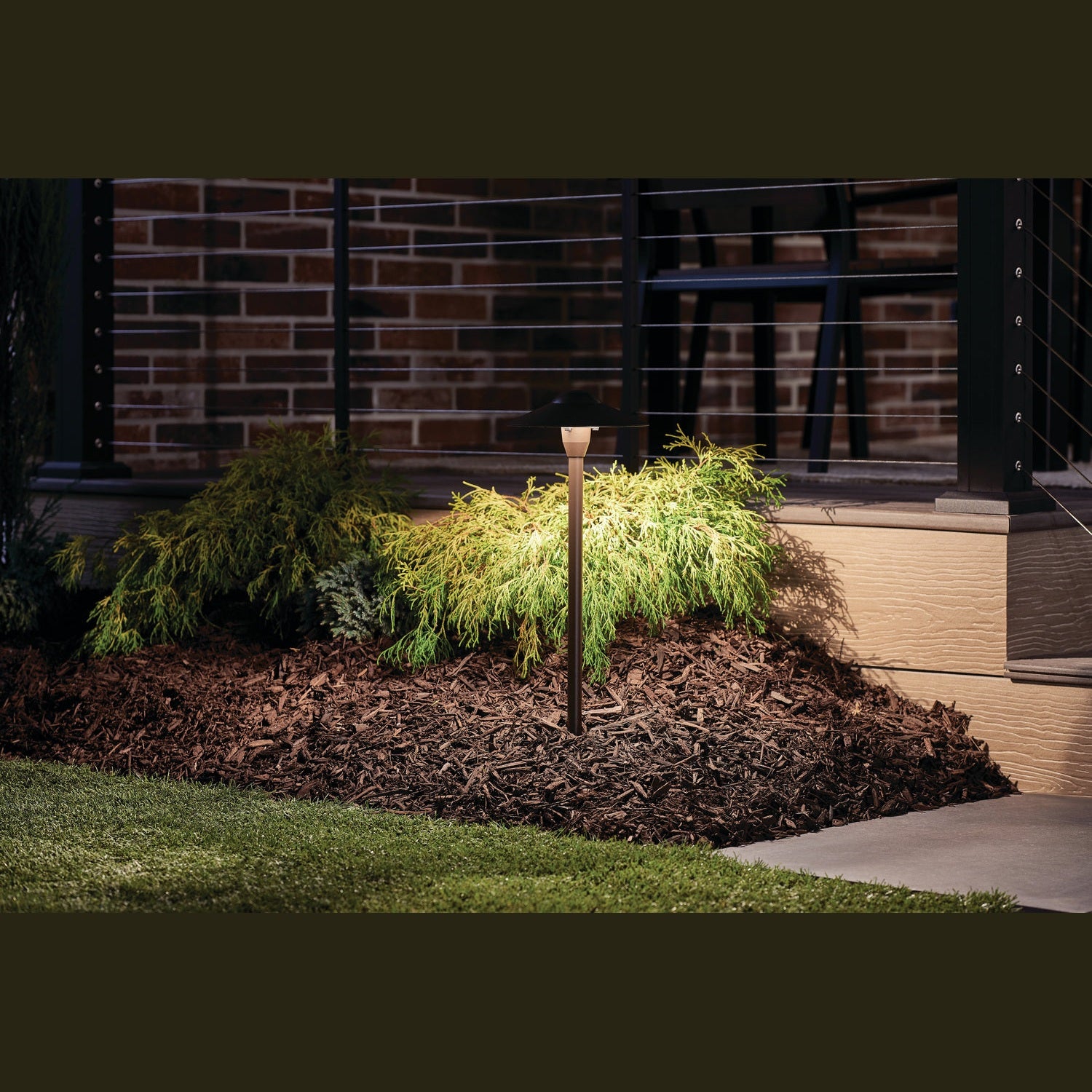 Kichler - 15310AZT - One Light Path & Spread - Textured Architectural Bronze