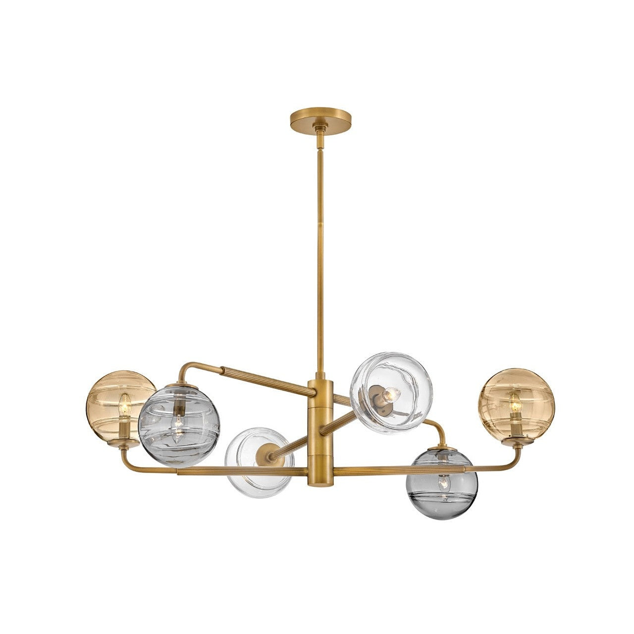 Fredrick Ramond - FR30506HBR - LED Pendant - Oberon - Heritage Brass