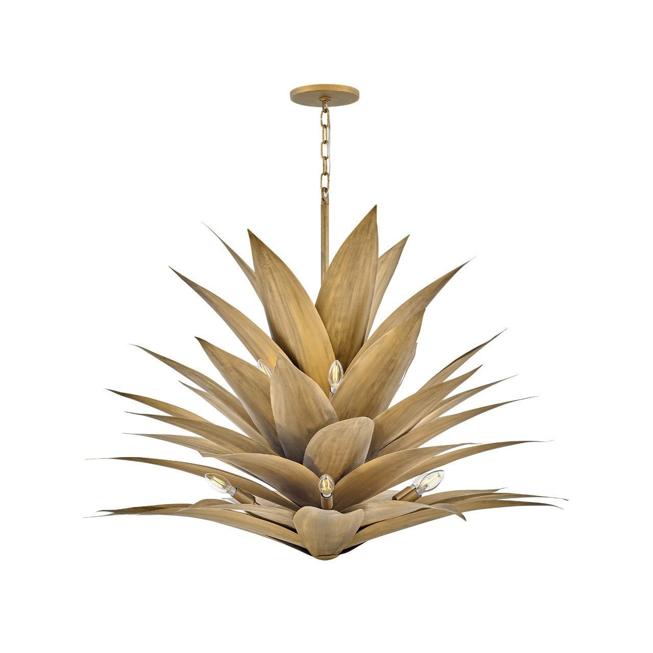Fredrick Ramond - FR30816BNG - LED Pendant - Agave - Burnished Gold