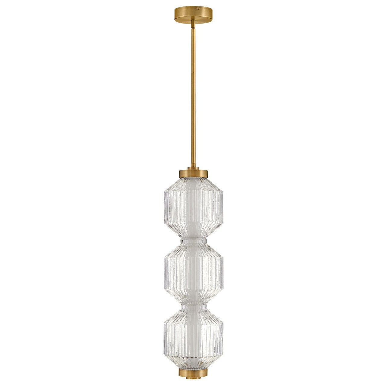 Fredrick Ramond - FR41467LCB - LED Convertible Pendant - Reign - Lacquered Brass