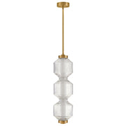 Fredrick Ramond - FR41467LCB - LED Convertible Pendant - Reign - Lacquered Brass
