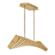 Fredrick Ramond - FR42455LCB - LED Linear Chandelier - Stitch - Lacquered Brass