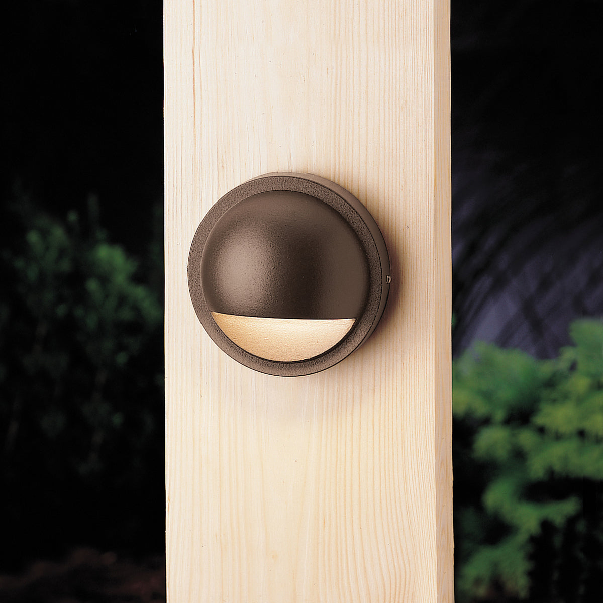 Kichler - 15064AZT - One Light Deck - Six Groove - Textured Architectural Bronze