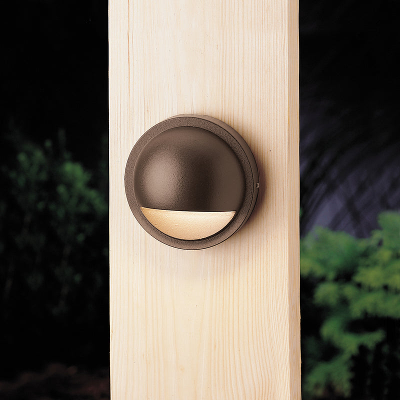 Kichler - 15064AZT - One Light Deck - Six Groove - Textured Architectural Bronze