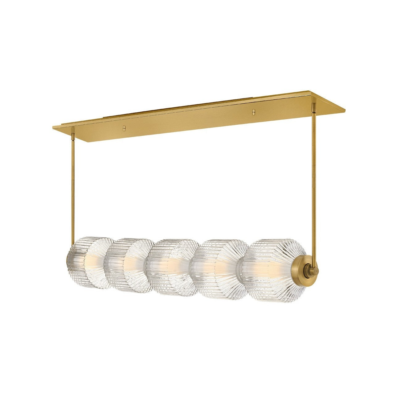 Fredrick Ramond - FR41465LCB - LED Linear Chandelier - Reign - Lacquered Brass
