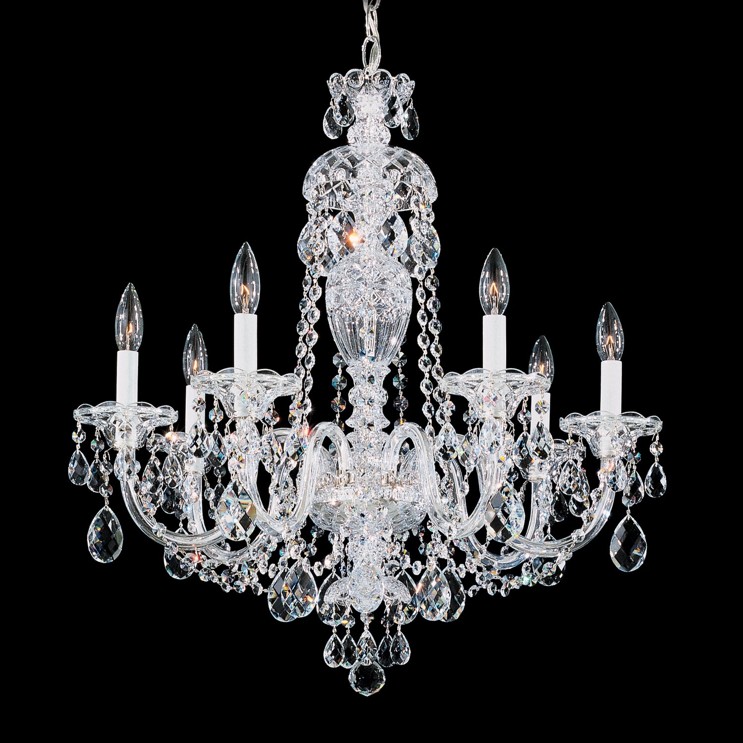 Schonbek - 2995-40H - Seven Light Chandelier - Sterling - Polished Silver