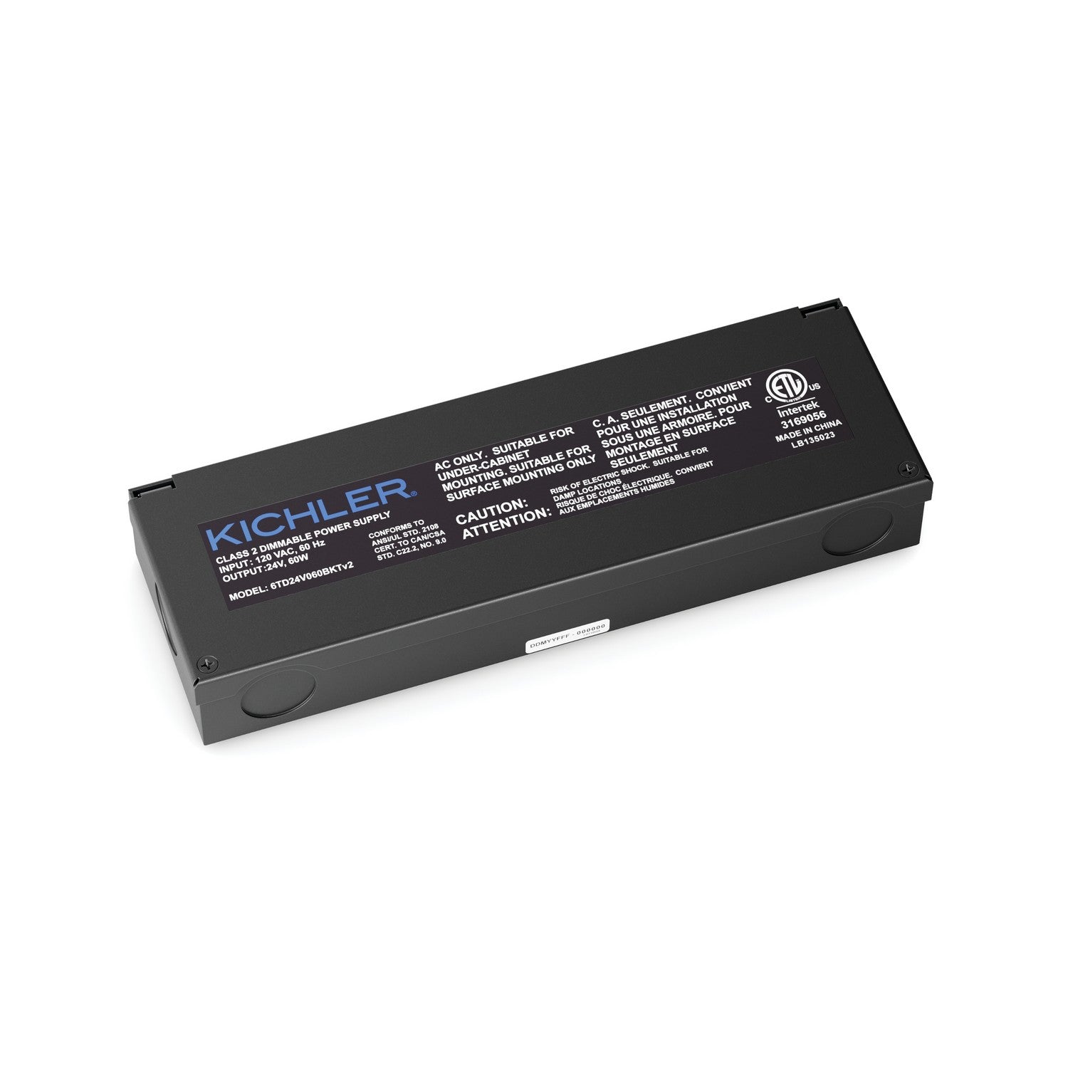 Kichler - 6TD24V060BKTV2 - Power Supply - Led Power Supply 24V - Black Textured