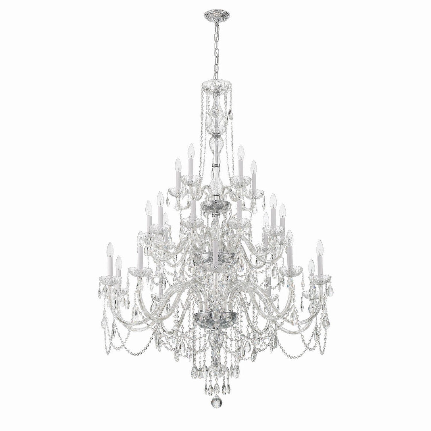 Crystorama - 1156-CH-CL-MWP - 25 Light Chandelier - Traditional Crystal - Polished Chrome