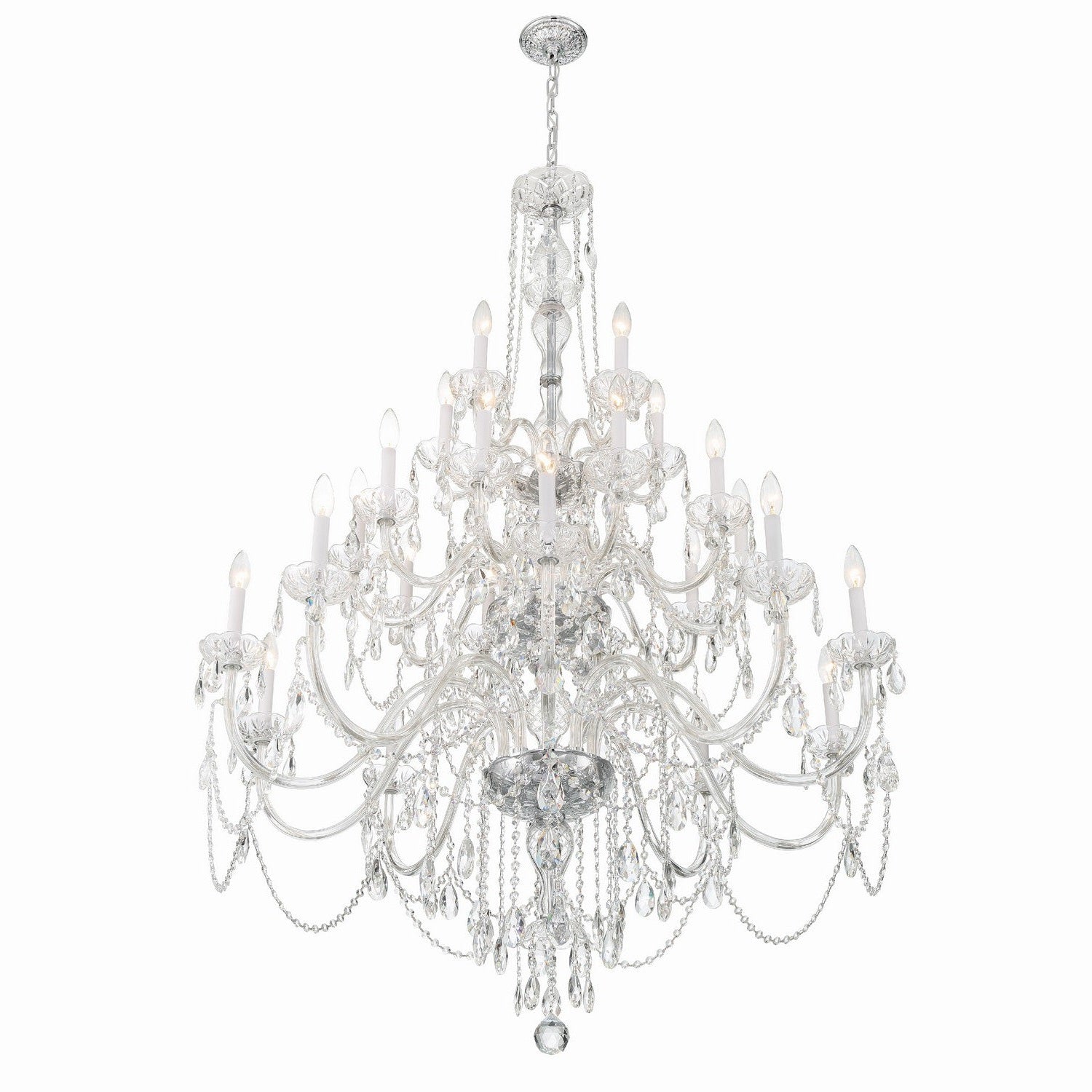 Crystorama - 1156-CH-CL-MWP - 25 Light Chandelier - Traditional Crystal - Polished Chrome