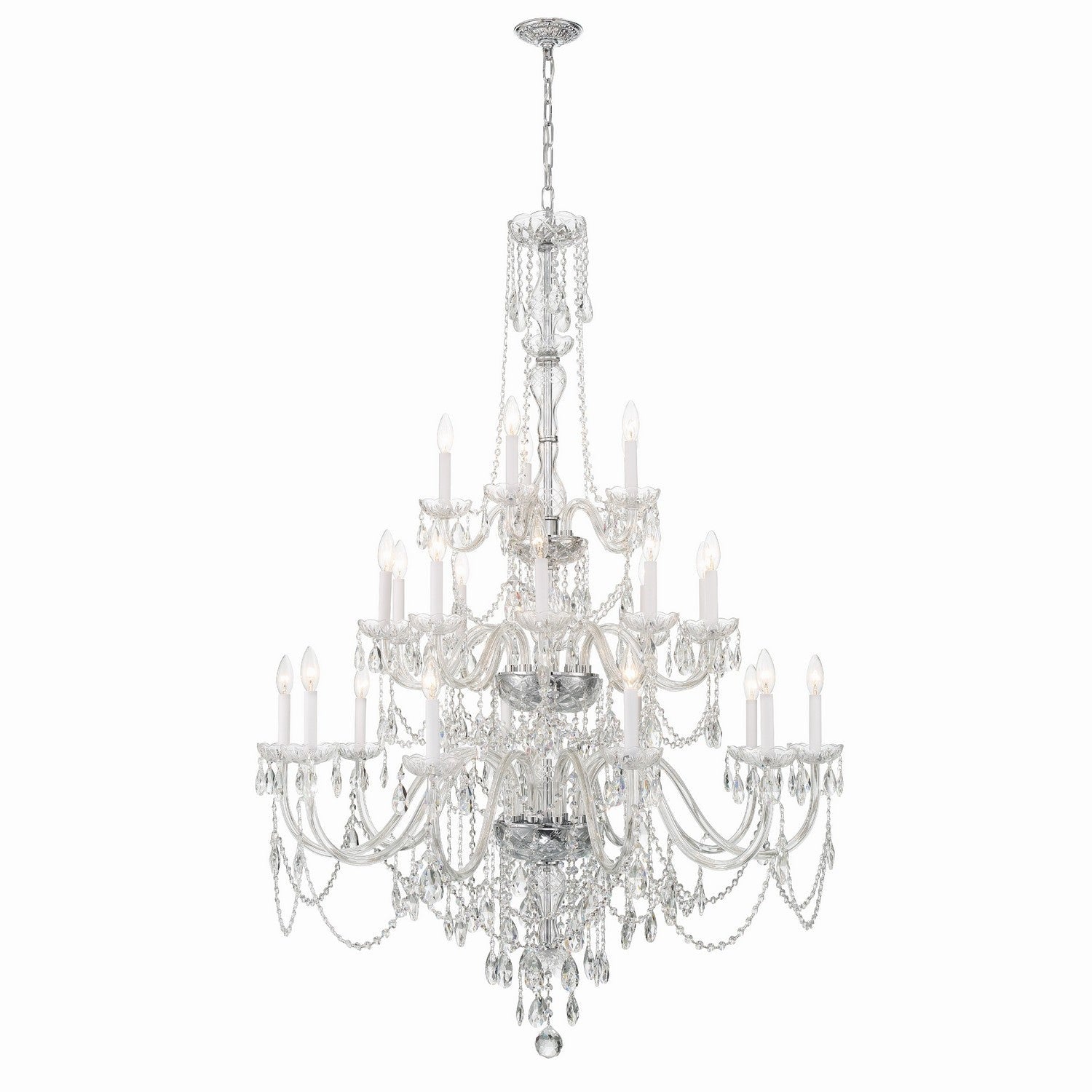Crystorama - 1156-CH-CL-MWP - 25 Light Chandelier - Traditional Crystal - Polished Chrome