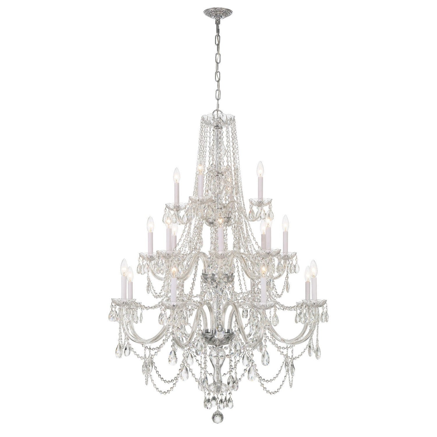 Crystorama - 1157-CH-CL-MWP - 20 Light Chandelier - Traditional Crystal - Polished Chrome