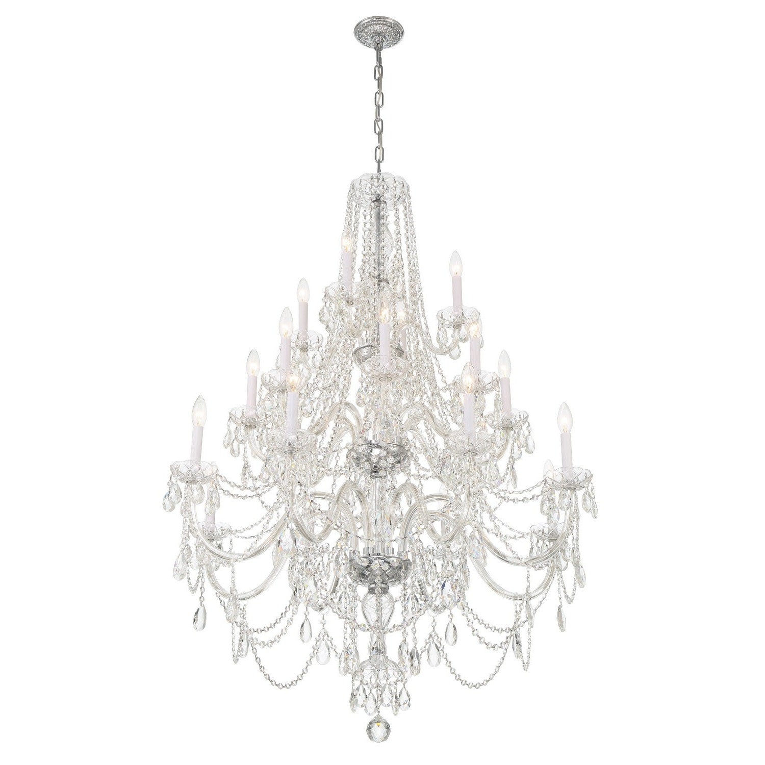 Crystorama - 1157-CH-CL-MWP - 20 Light Chandelier - Traditional Crystal - Polished Chrome