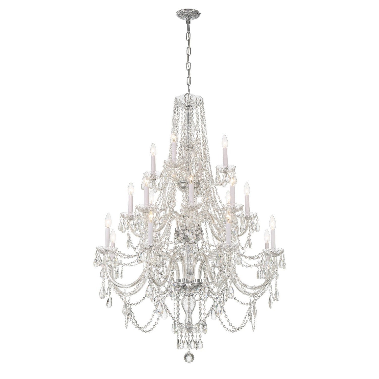 Crystorama - 1157-CH-CL-MWP - 20 Light Chandelier - Traditional Crystal - Polished Chrome