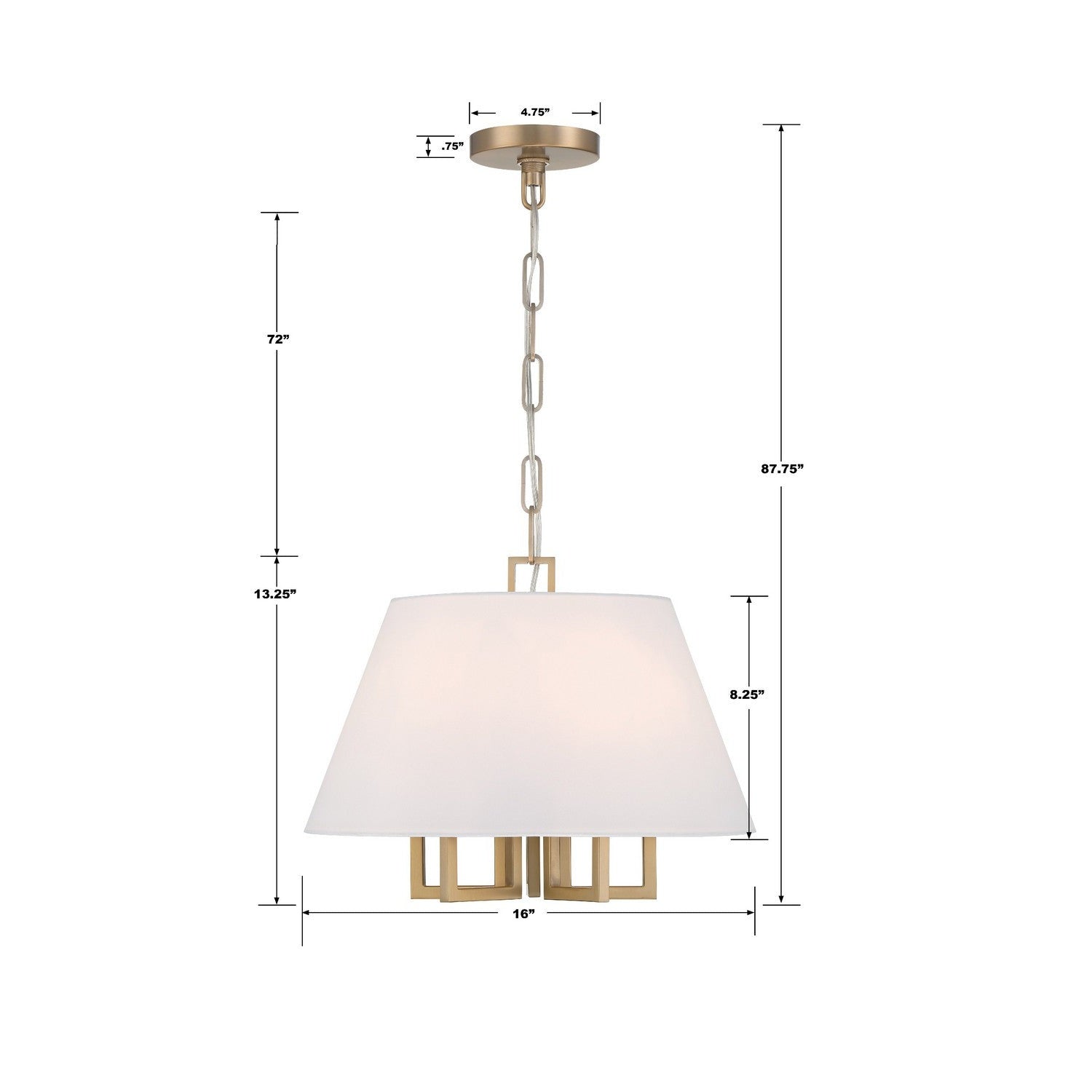 Crystorama - 2255-VG - Five Light Mini Chandelier - Westwood - Vibrant Gold