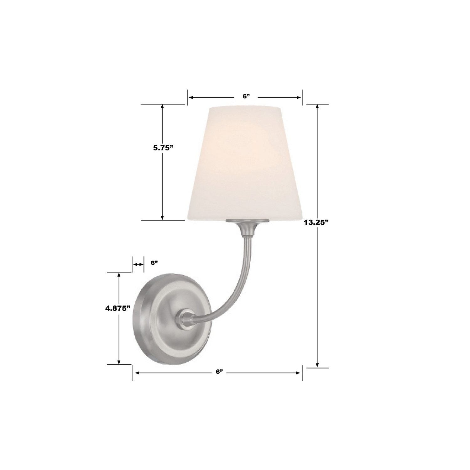 Crystorama - 2441-OP-BN - One Light Wall Sconce - Sylvan - Brushed Nickel