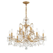 Crystorama - 4456-GA-CL-S - 12 Light Chandelier - Filmore - Antique Gold