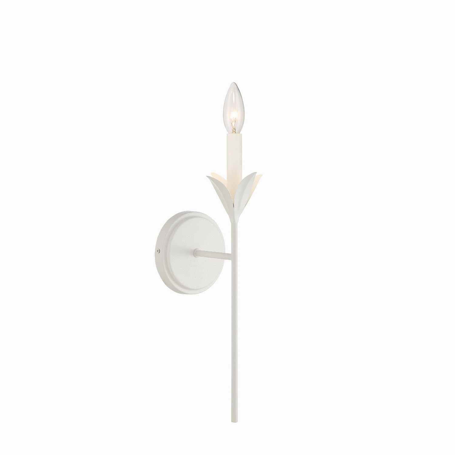 Crystorama - 531-MT - One Light Wall Sconce - Broche - Matte White
