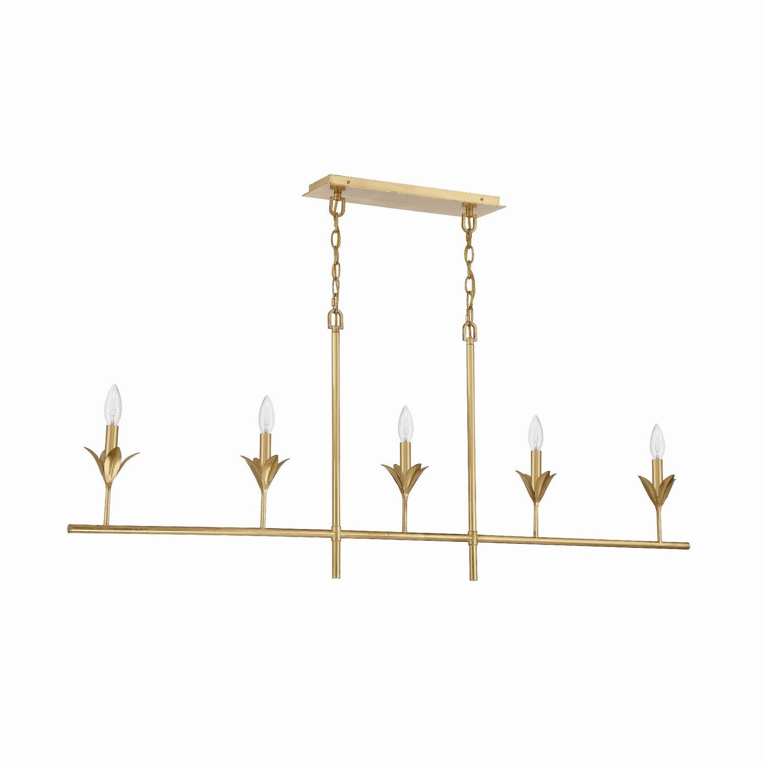 Crystorama - 537-GA - Five Light Chandelier - Broche - Antique Gold