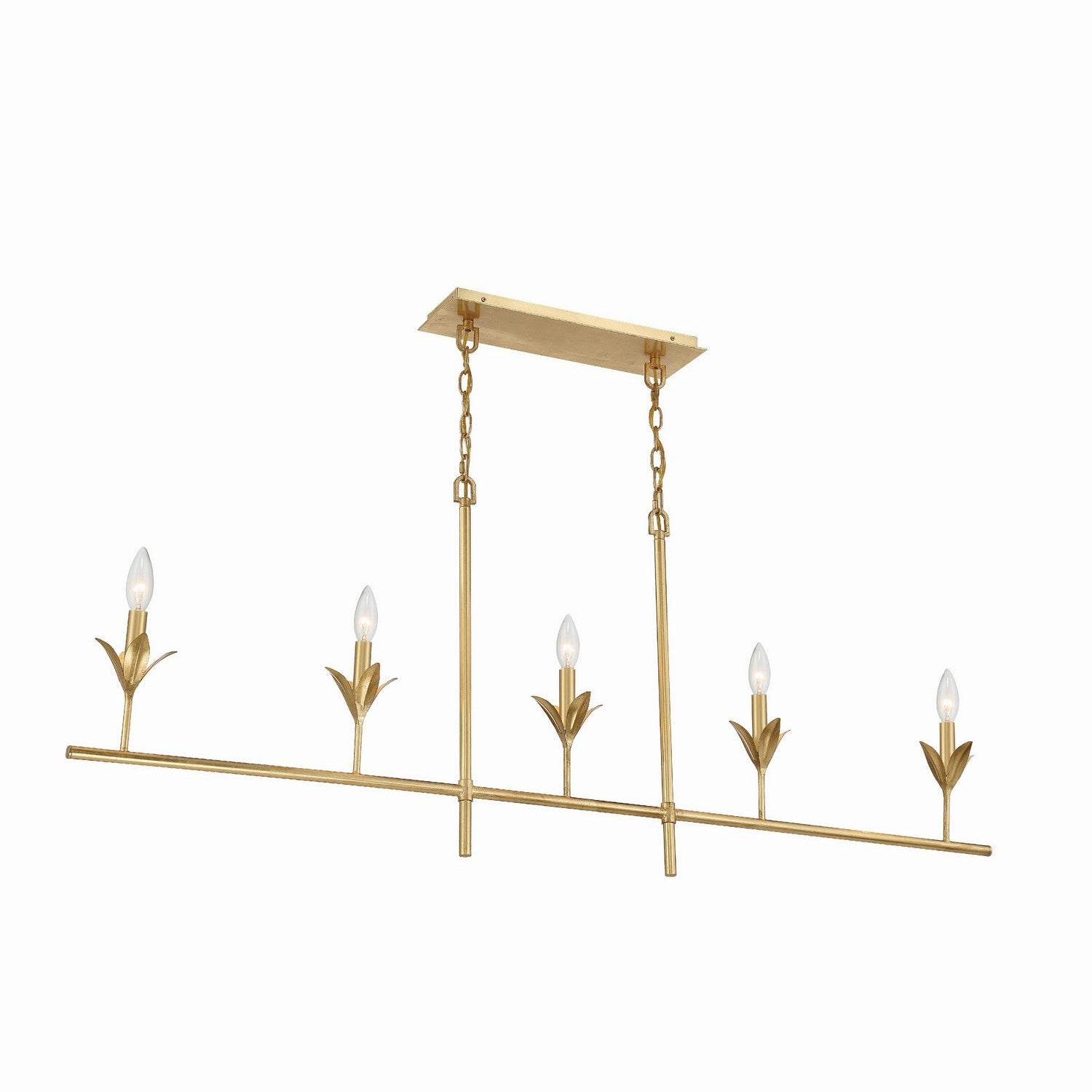 Crystorama - 537-GA - Five Light Chandelier - Broche - Antique Gold