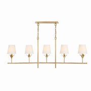 Crystorama - 537-GA - Five Light Chandelier - Broche - Antique Gold
