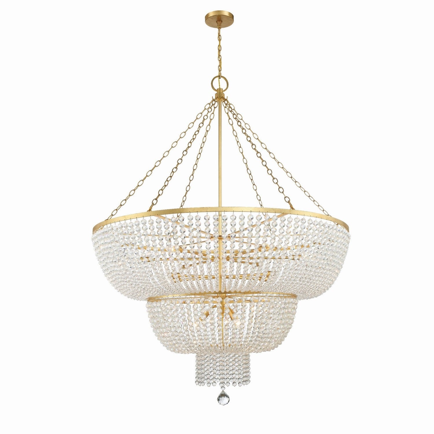 Crystorama - 614-GA - 15 Light Chandelier - Rylee - Antique Gold