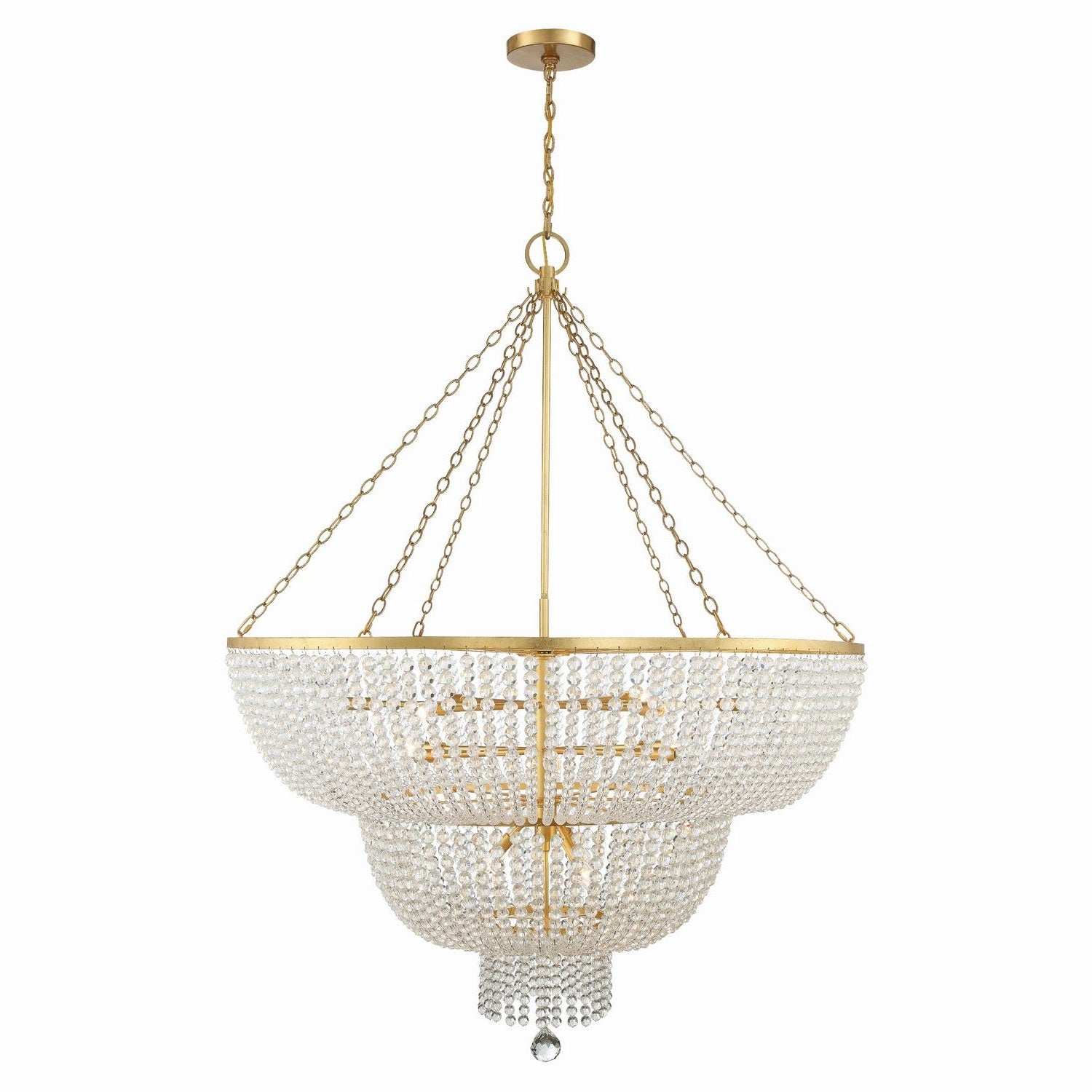 Crystorama - 614-GA - 15 Light Chandelier - Rylee - Antique Gold