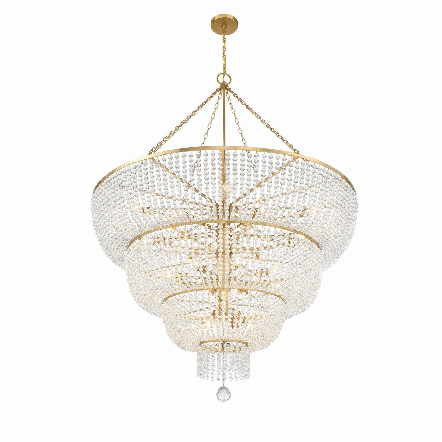 Crystorama - 618-GA - 24 Light Chandelier - Rylee - Antique Gold