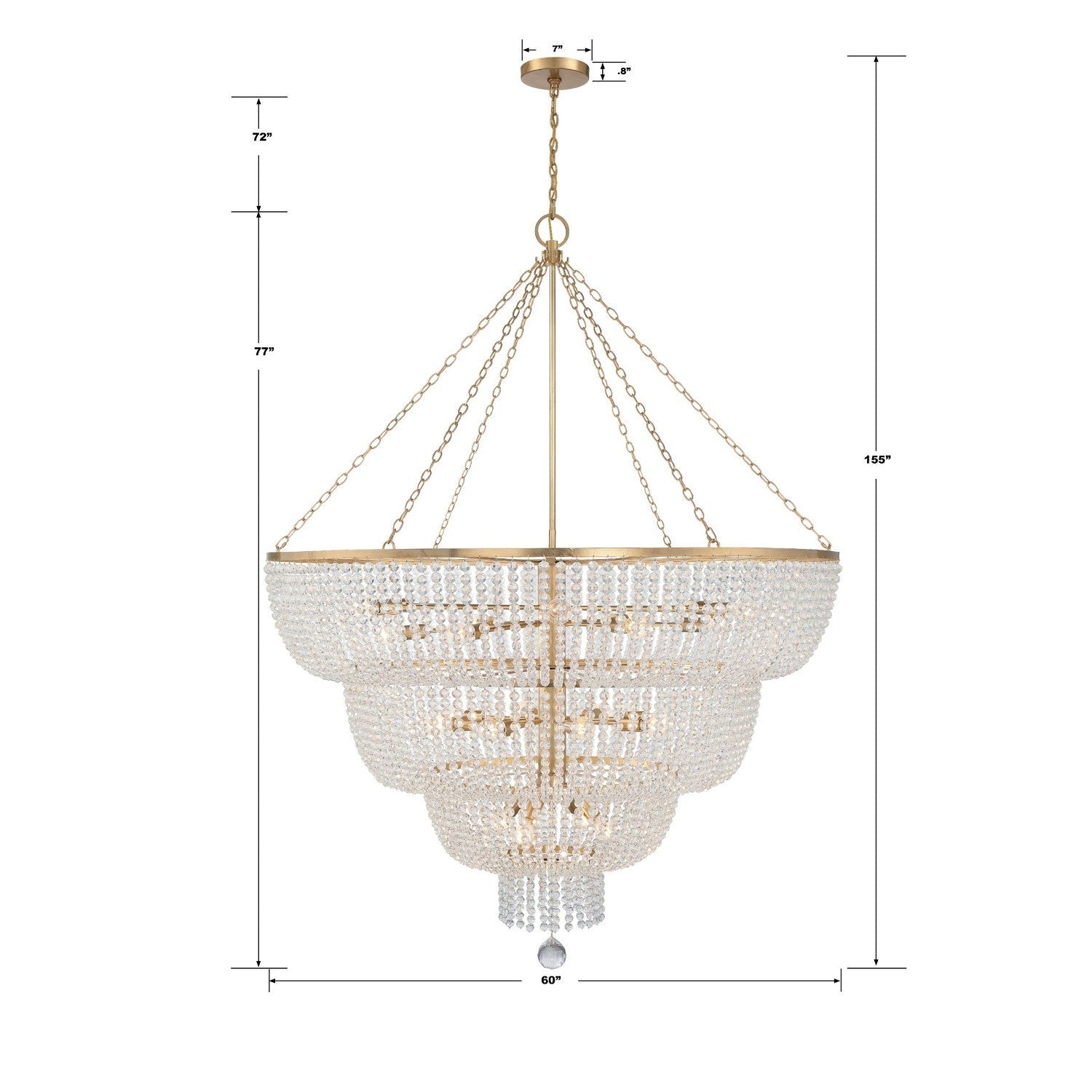Crystorama - 618-GA - 24 Light Chandelier - Rylee - Antique Gold